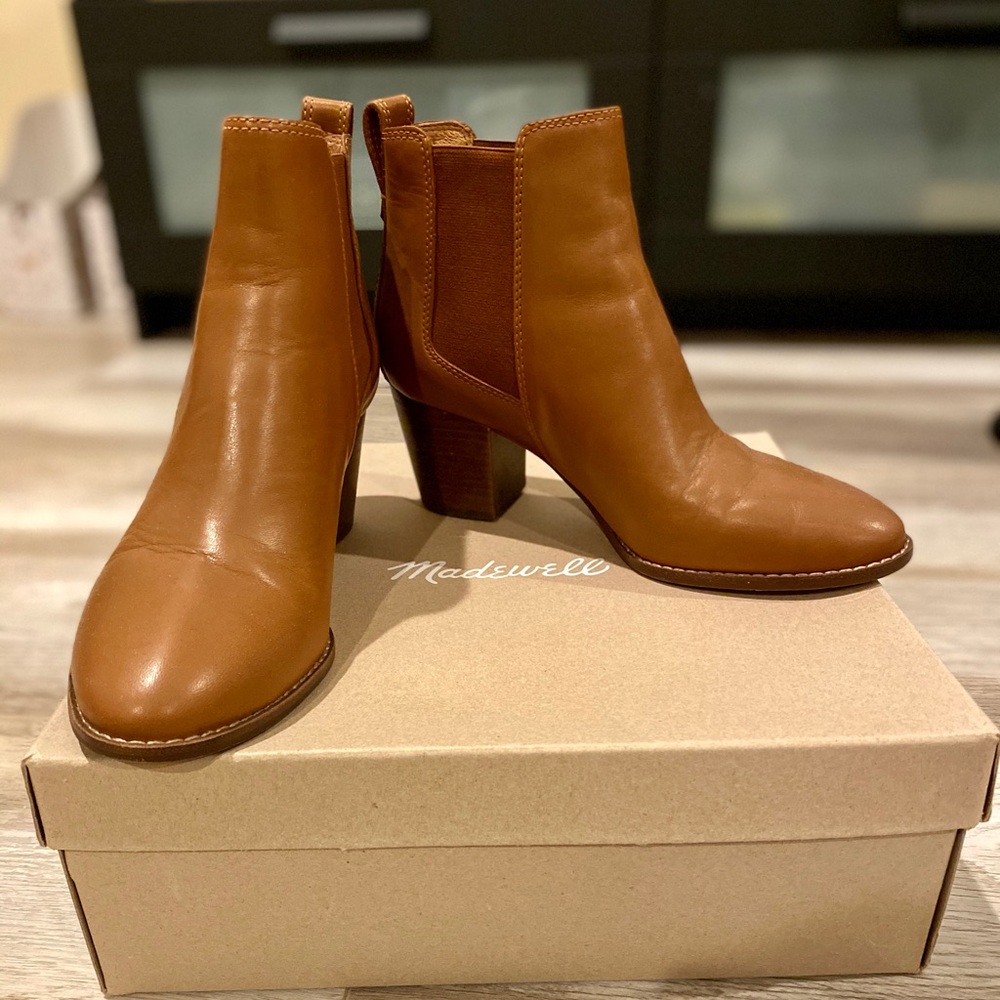 Madewell Regan Boot Tan Brown Color Leather Size 8